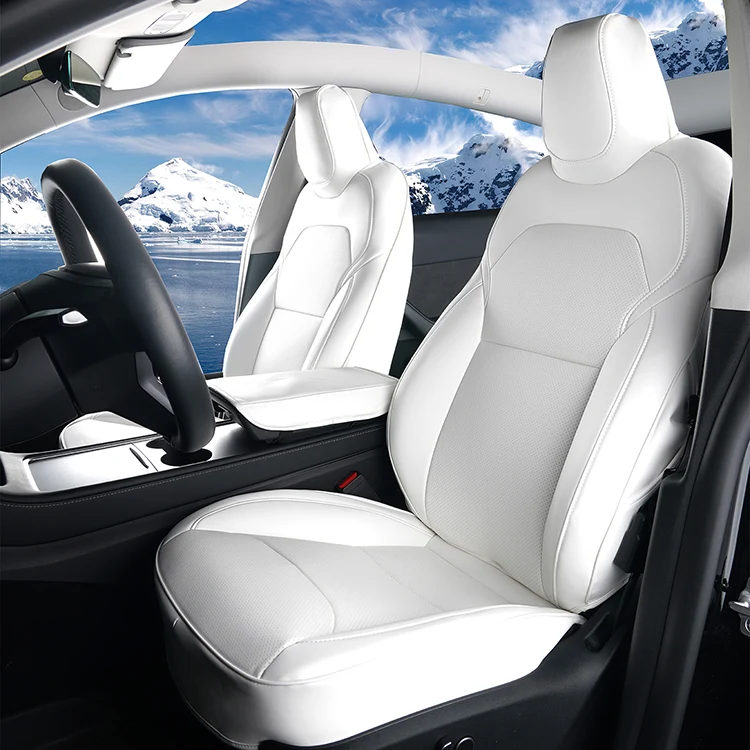 Чехол на сиденье из можжевельника, изготовленный на заказ для Tesla Model Y