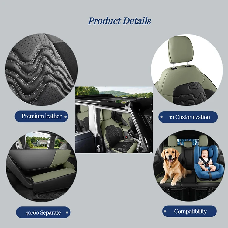 Customized Fit Ford Bronco Seat Cover 4 Door